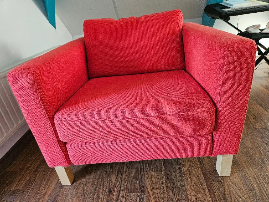 heerlijke moderne fautuil Ikea 2 keer, perfecte staat, 100 tot 125 cm, Zo goed als nieuw, Stof, 75 tot 100 cm