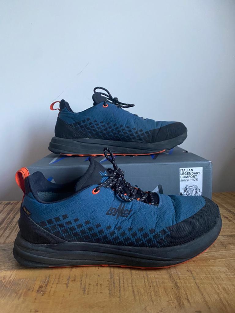 Lomer gravity mtx trailrunning wandelschoenen waterdicht 45, Blauw, Ophalen of Verzenden, Zo goed als nieuw, Wandelschoenen of Bergschoenen
