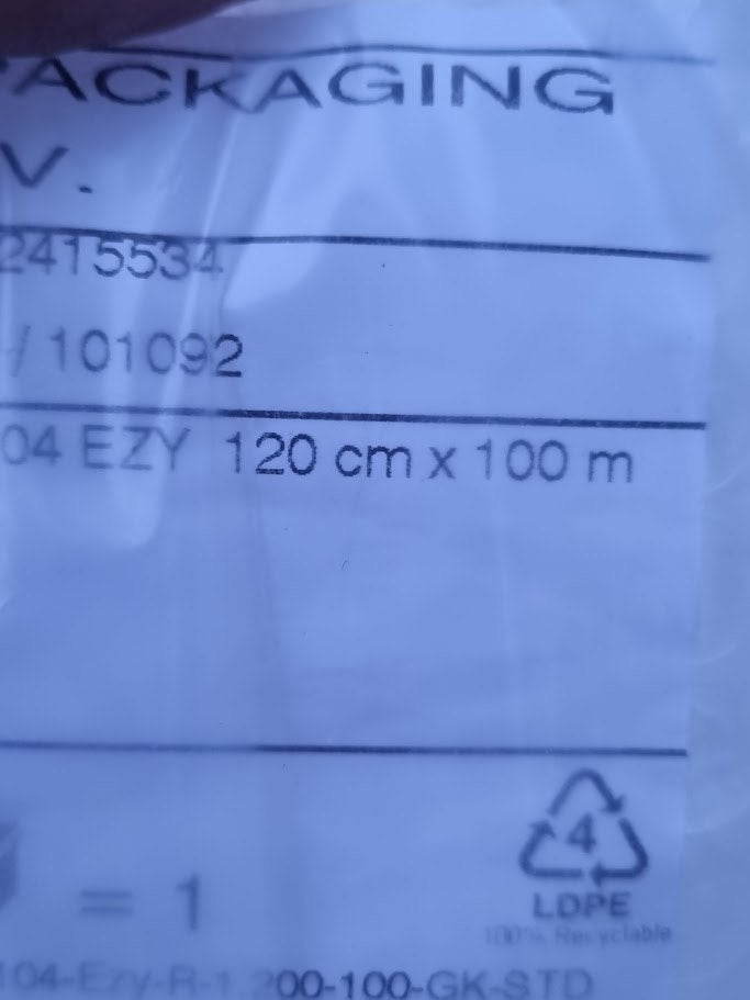 noppenfolie, Ophalen, Nieuw