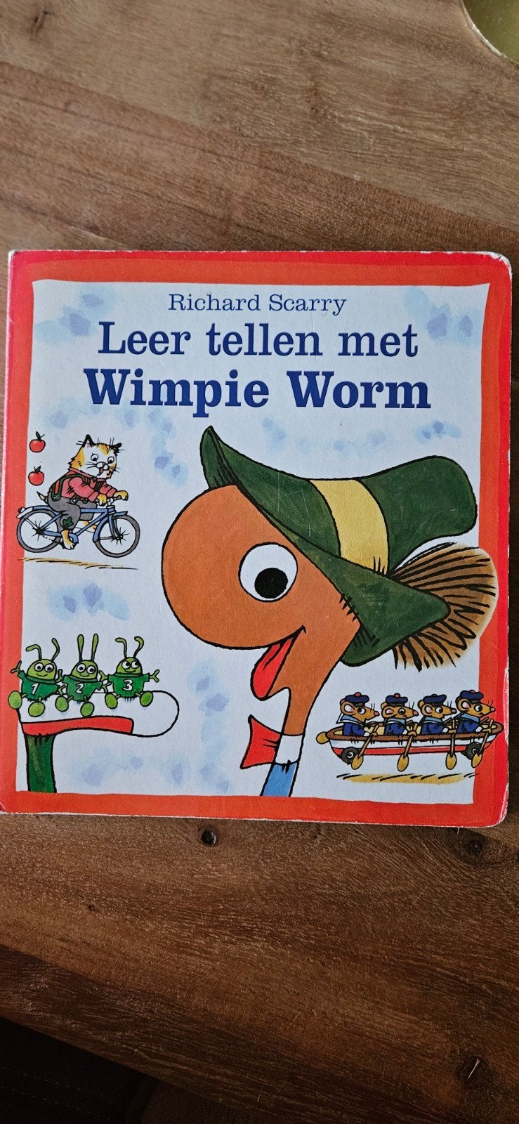 Richard Scarry - Leer tellen met Wimpie Worm, Ophalen of Verzenden, Gelezen, Richard Scarry, 2 tot 3 jaar