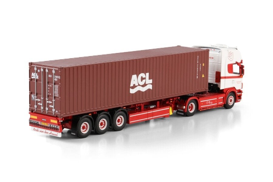 WSI SCANIA  4 TOPLINE 4X2 FLEX CONTAINER F   V.D. HEUVEL, Hobby en Vrije tijd, Ophalen of Verzenden, Nieuw, Bus of Vrachtwagen
