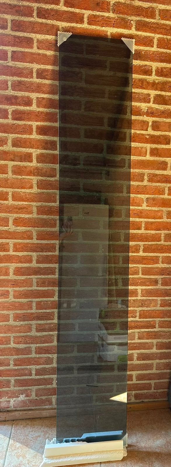Mooie rookglazen douchedeur met koperkleurige profielen, Huis en Inrichting, Ophalen, Nieuw