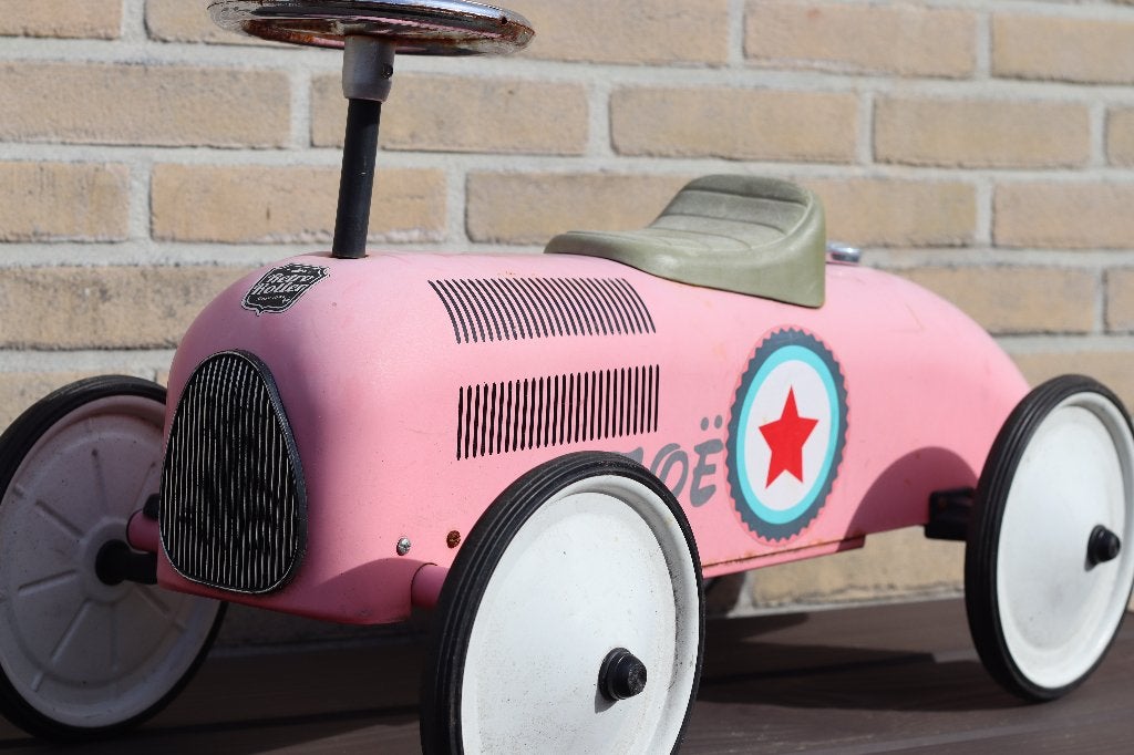 Roze Retro Loopauto - Vintage Stijl voor Kinderen, Ophalen