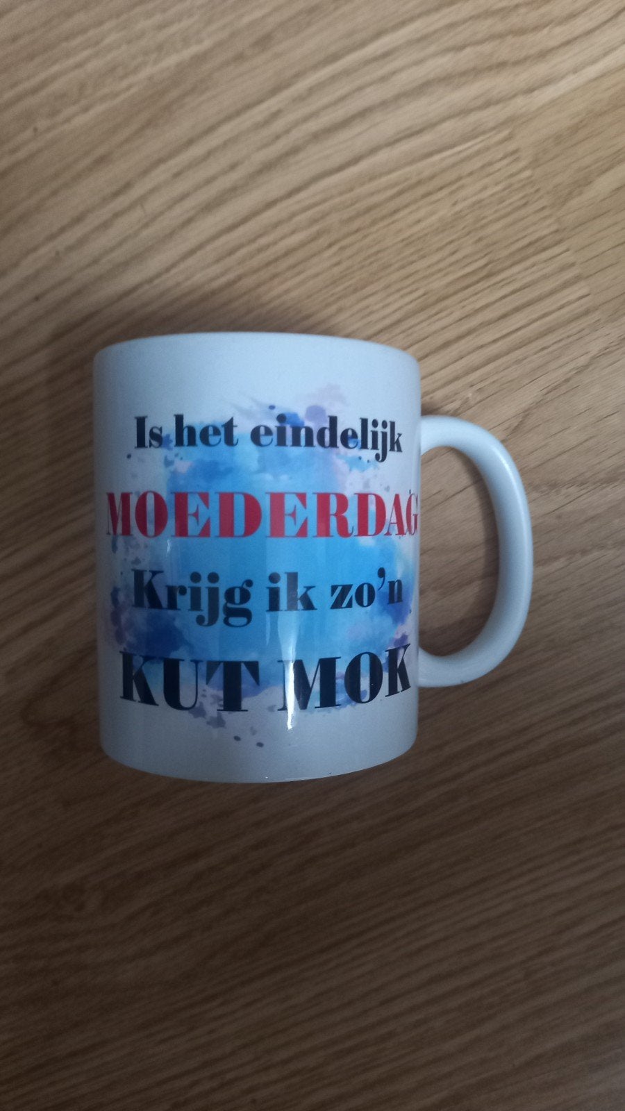 Grappige Moederdag Mok - "Is het eindelijk Moederdag", Overige typen, Nieuw, Ophalen of Verzenden, Steen/keramiek