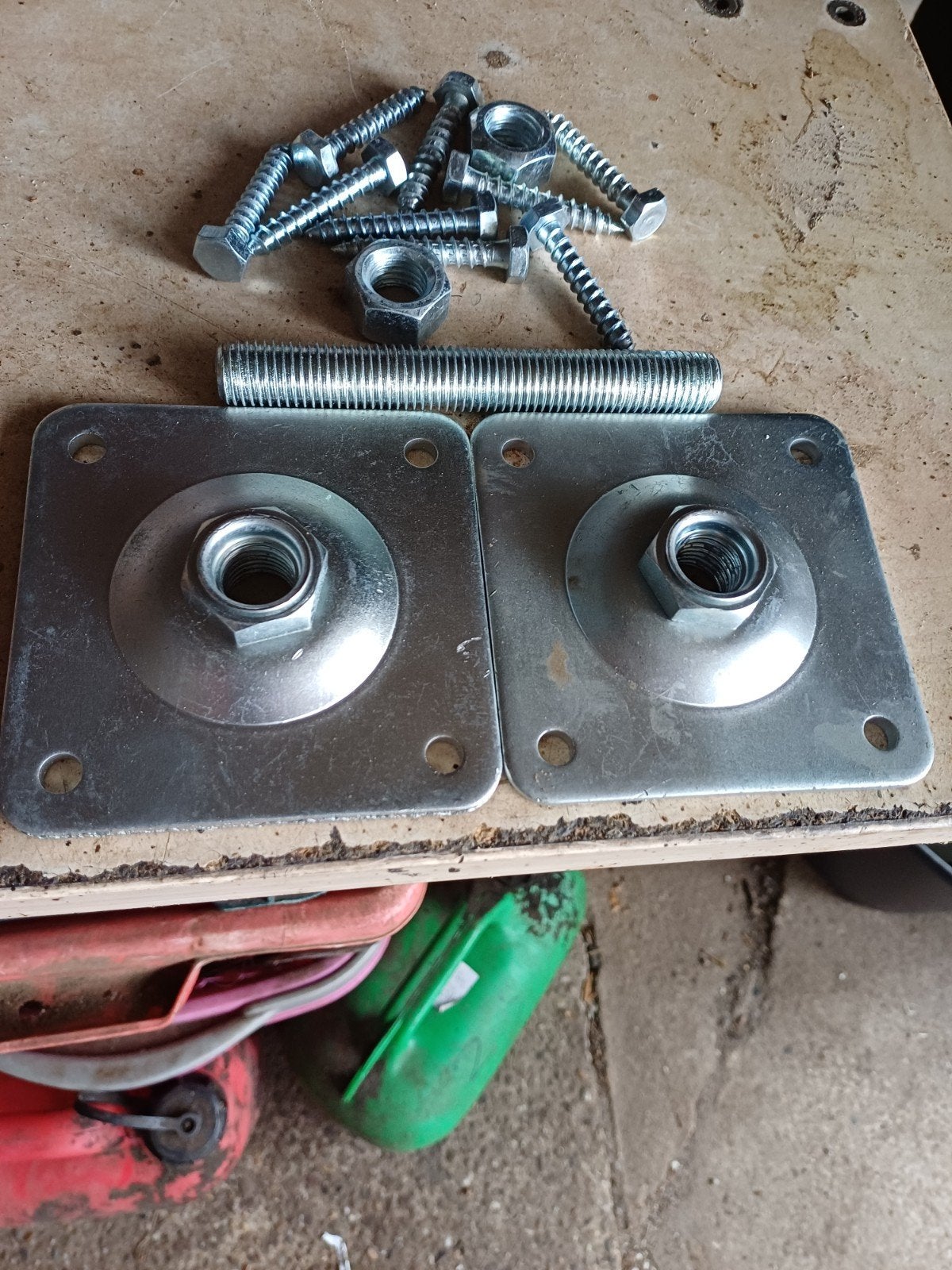 2x RVS stelplaatje, Gebruikt, Overige typen, Ophalen of Verzenden, Minder dan 50 mm