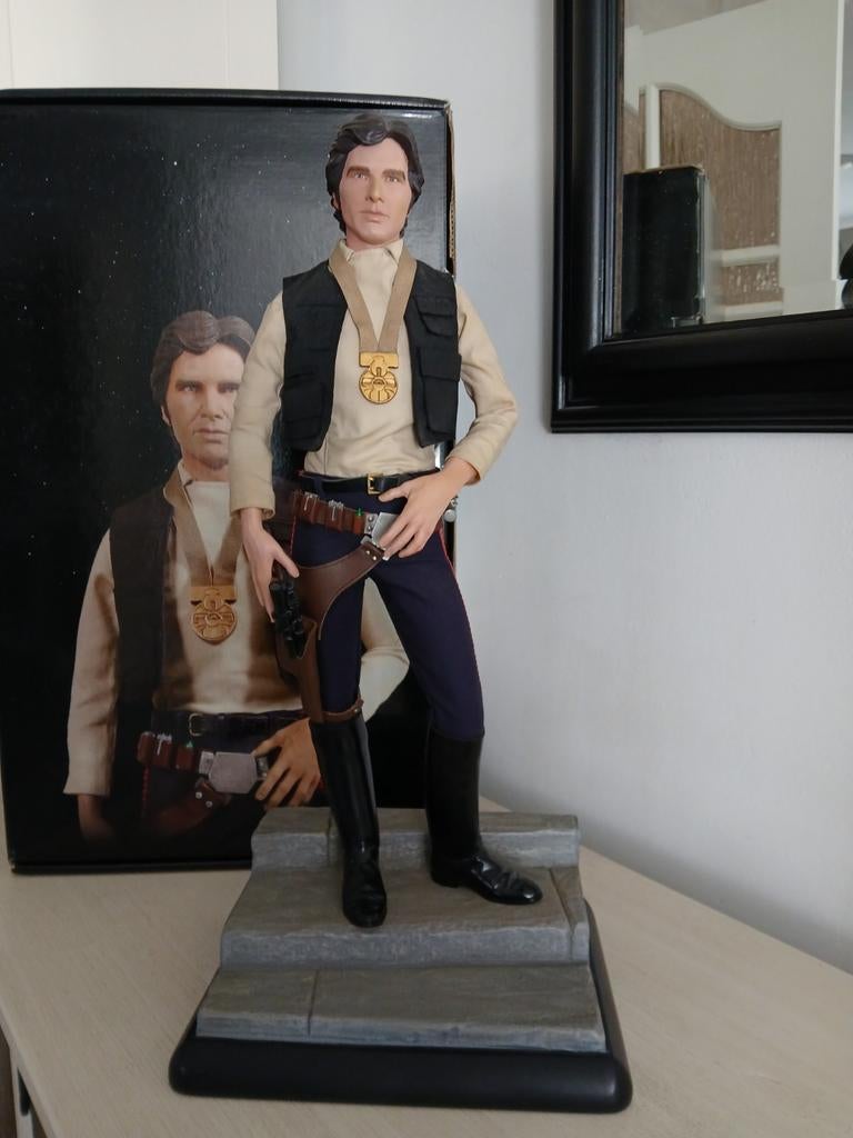 Sideshow Star Wars Han Solo 1/4 Excl Premium Format Figure, Ophalen of Verzenden, Zo goed als nieuw, Film, Beeldje, Replica of Model