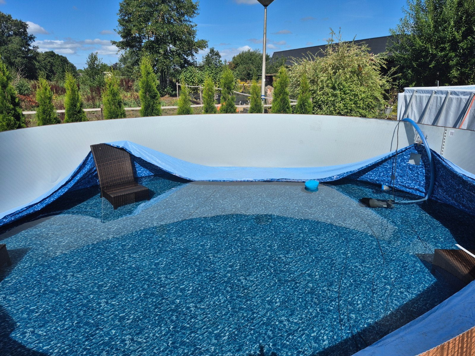 Rond opzetzwembad 4,6 x 1,2 m, Tuin en Terras, Gebruikt, Rond, 300 cm of meer, Ophalen