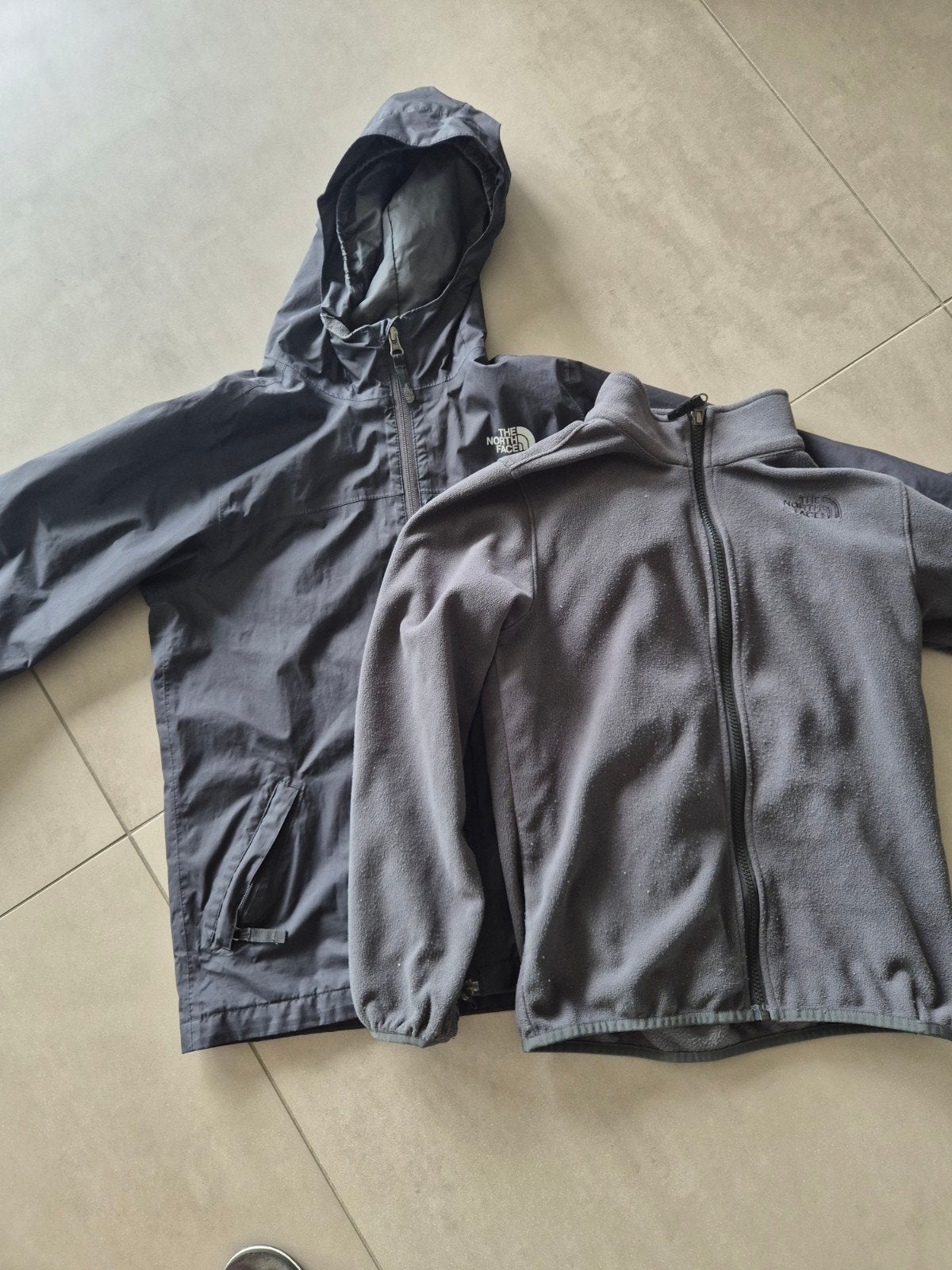 The North Face regenjas en fleecevest jongens M/M, Ophalen of Verzenden, Gedragen
