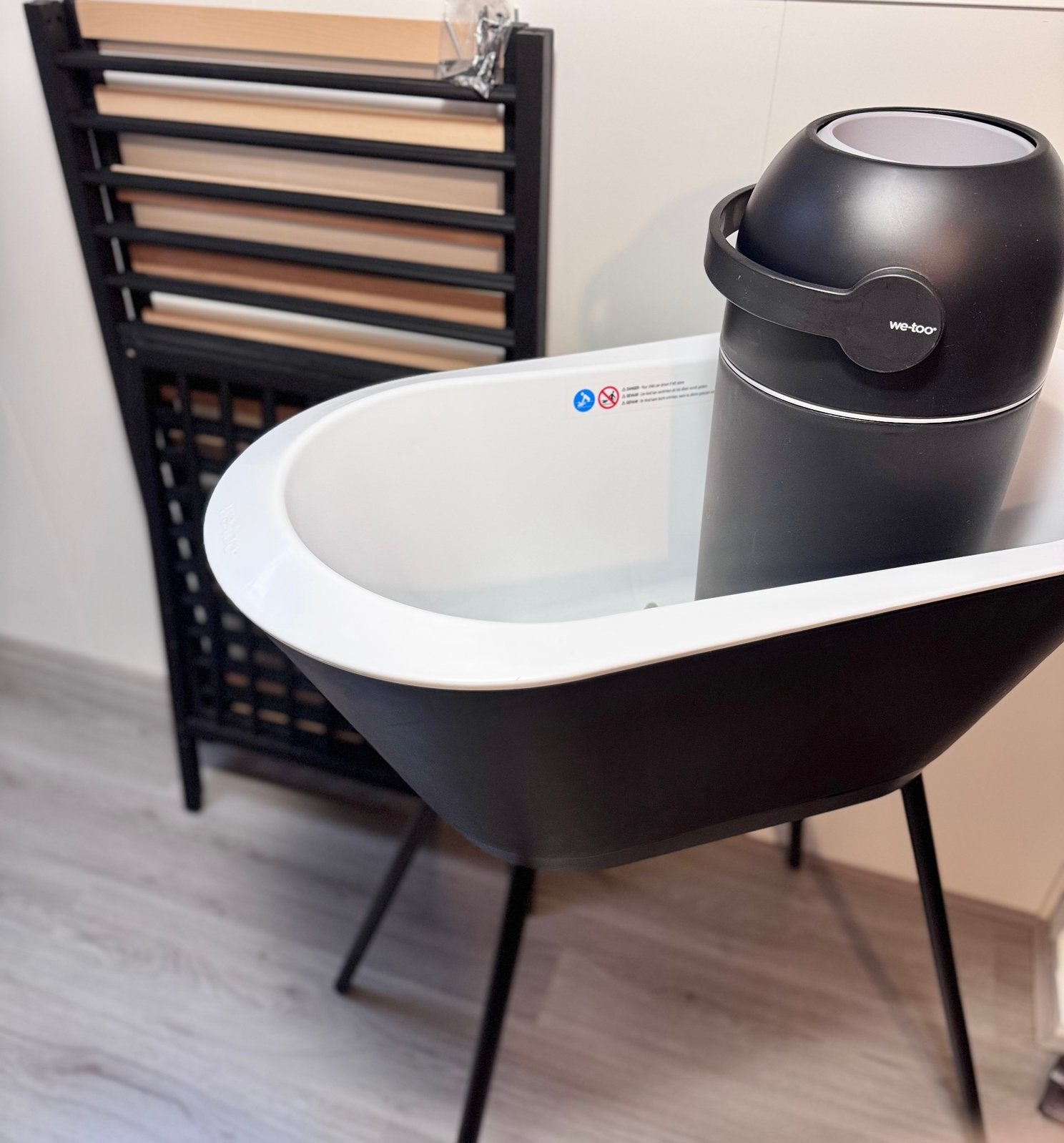 Baby SET Puck ledikant en WE-TOO bad en Luieremmer..., Ophalen, Zo goed als nieuw
