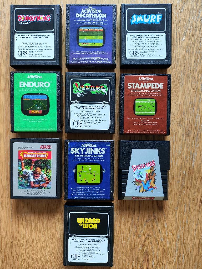 Atari 2600 VCS games 10 stuks spellen retrogames vintage, Gebruikt, Overige genres, 2 spelers, Eén computer