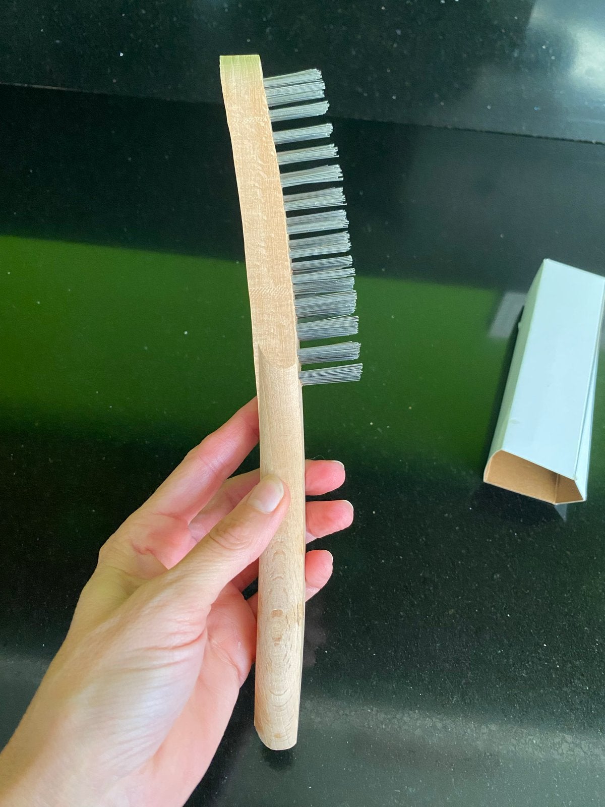 Nieuwe staalborstel met houten handvat, Ophalen of Verzenden, Nieuw, Overige typen, Overige merken