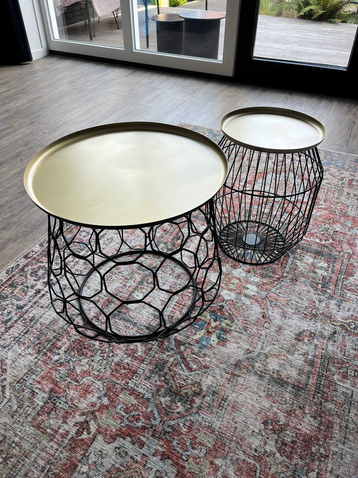 Loods 5 Salontafels Set van 2, Minder dan 55 cm, Rond, Zo goed als nieuw, Ophalen