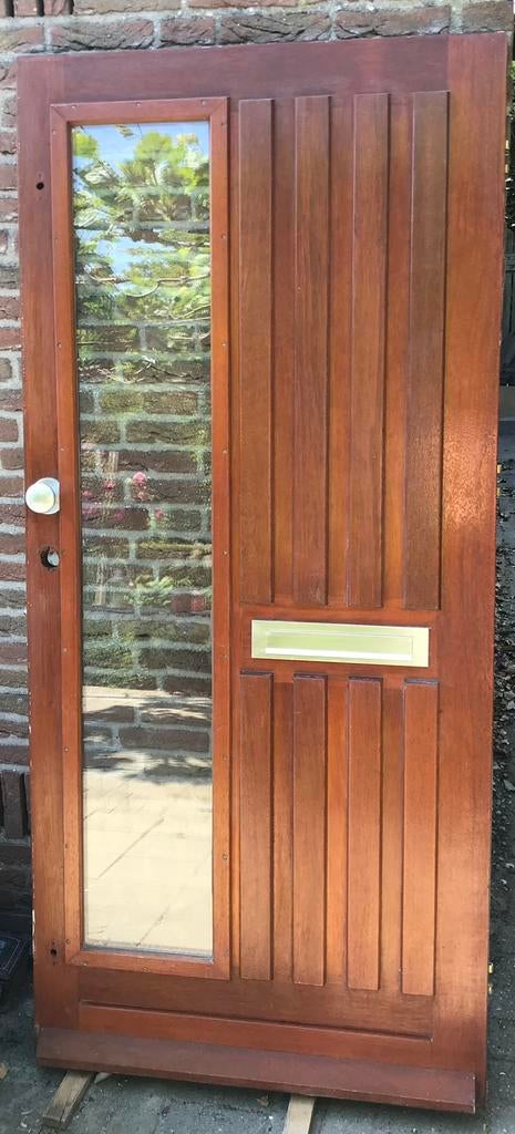Houten voordeur, Ophalen, Gebruikt, 80 tot 100 cm, Buitendeur