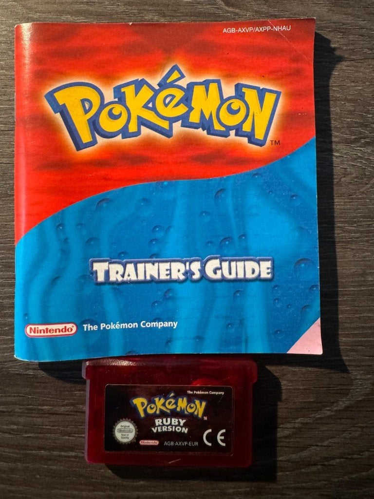 Originele Pokémon Ruby Version GBA + origineel boekje, Spelcomputers en Games, Gebruikt, 1 speler, Ophalen of Verzenden, Role Playing Game (Rpg)