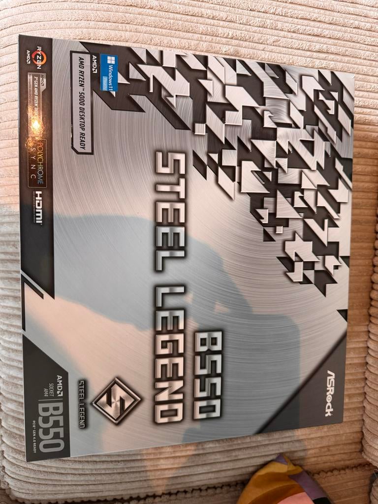ASRock B550 Steel Legend AMD Moederbord - AM4, DDR4, Computers en Software, Moederborden, Ophalen of Verzenden, Zo goed als nieuw