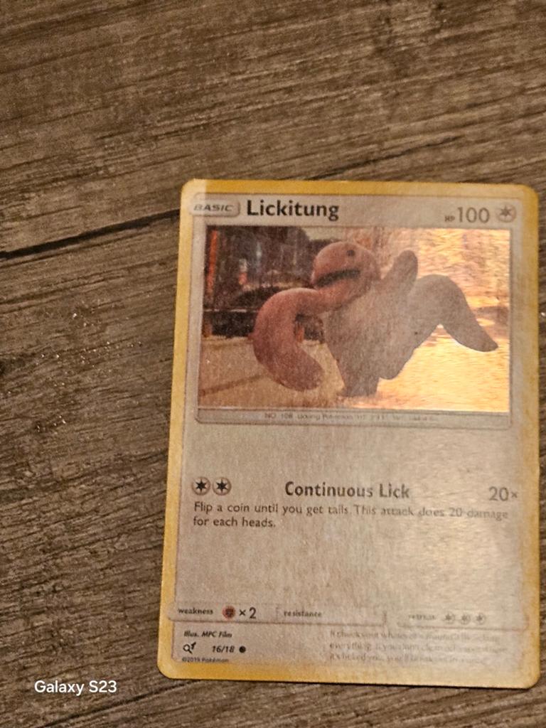 Lickitung pokemon kaart, Ophalen of Verzenden, Gebruikt, Losse kaart