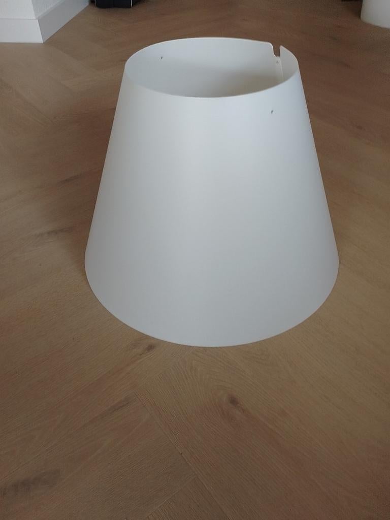 Witte lampenkap Lady Constanza, Ophalen, Wit, Rond, 25 tot 50 cm