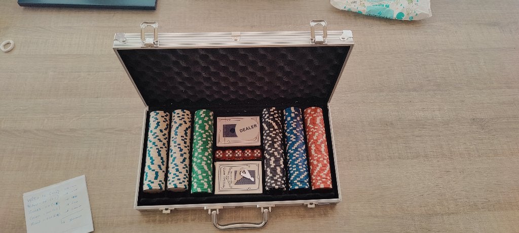 Pokerset, Hobby en Vrije tijd, Gezelschapsspellen | Kaartspellen, Ophalen of Verzenden, Zo goed als nieuw