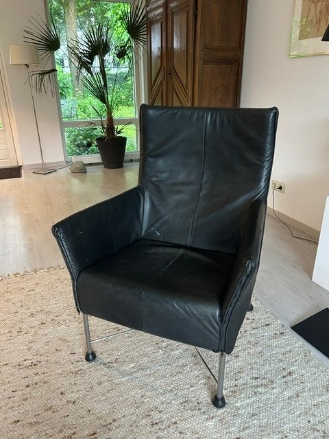 Montis Charly stoel, Huis en Inrichting, Ophalen, Gebruikt, Zwart, Leer