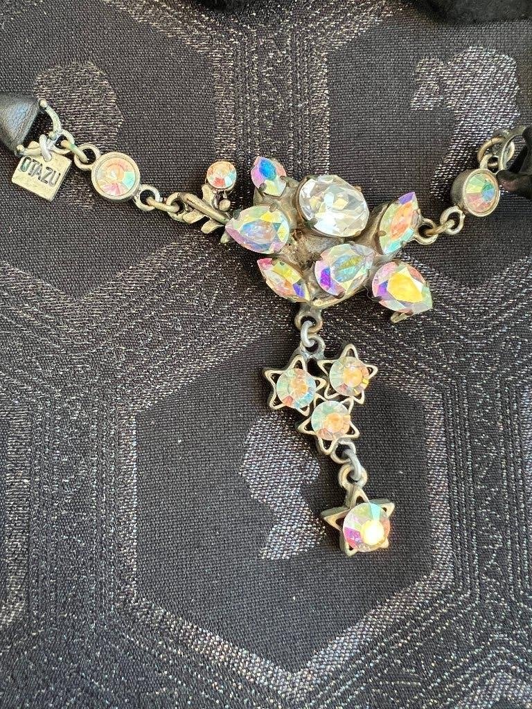 OTAZU ketting met hart, pijl en Swarovski kristallen, Overige materialen, Gebruikt, Verzenden, Met hanger