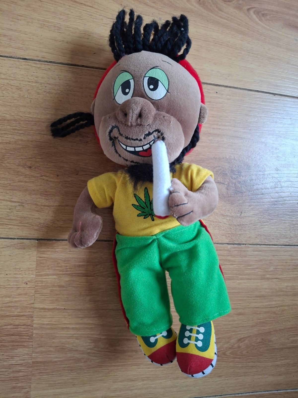 Rastaman. Jamaicaanse reggae.  Bob Marley knuffel, Ophalen of Verzenden, Overige typen