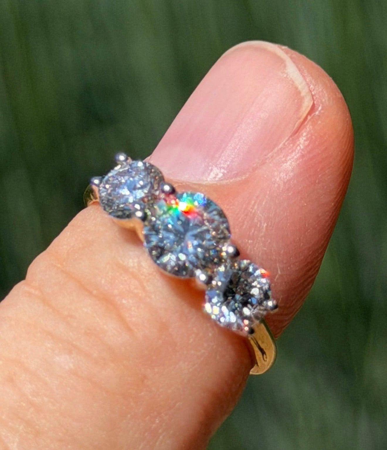 Gouden ring met 3 diamanten totaal 2.05ct met certificaat!, Sieraden, Tassen en Uiterlijk, Ringen, Nieuw, Ophalen of Verzenden