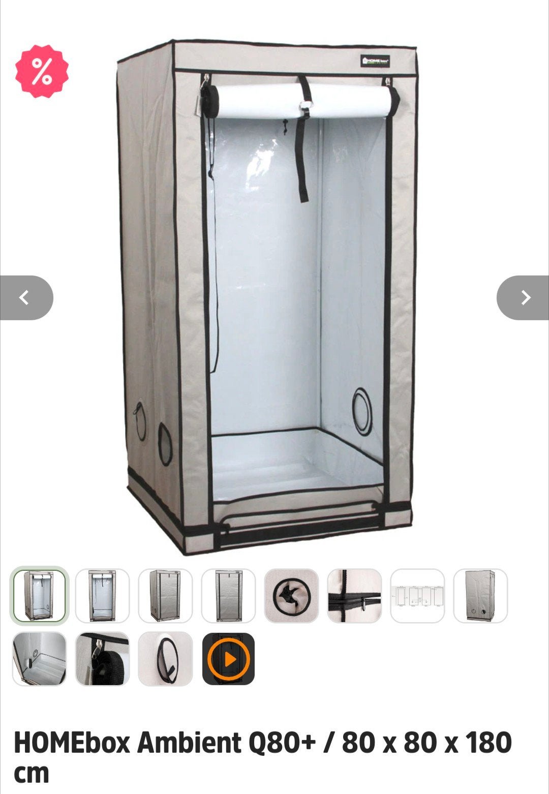 HOMEbox Ambient Q80+ q120 kweektent, Tuin en Terras, Kweekspullen, Ophalen of Verzenden, Gebruikt, Kweektent