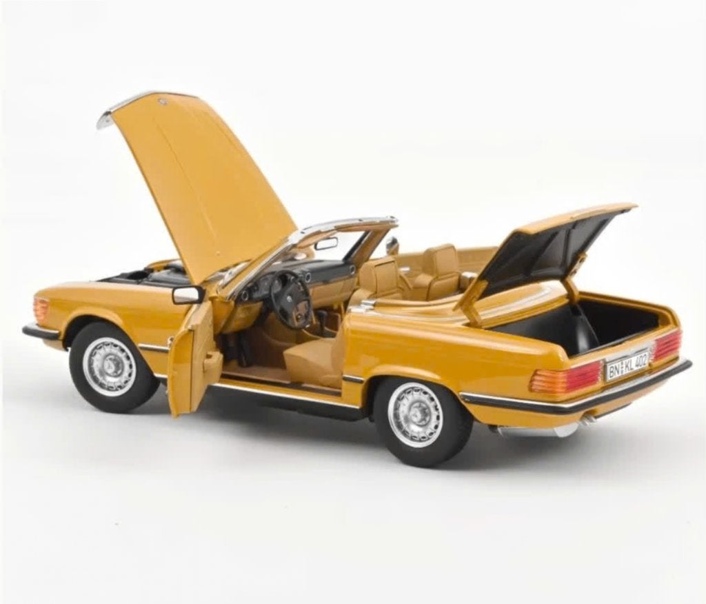 Mercedes Benz 450 SL 1975 Oranje 1/18 NOREV ref. 183350, Hobby en Vrije tijd, Verzenden, Nieuw, Auto, Norev