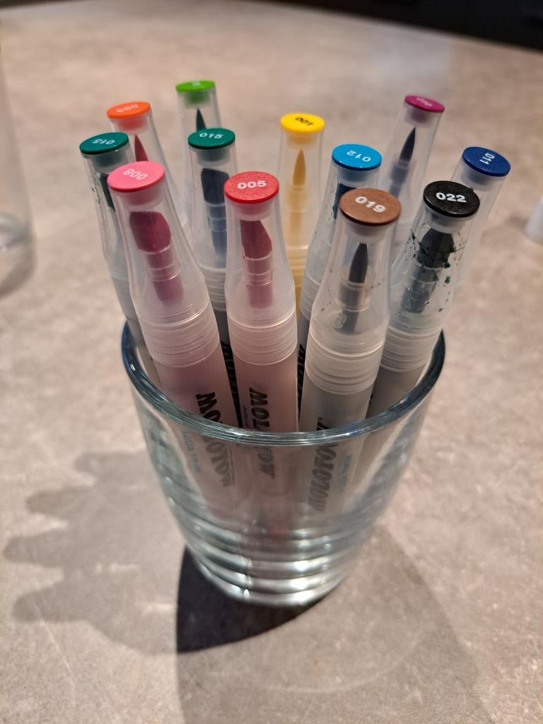 Molotow Aqua Twin Markers Set (24 + Blender), Hobby en Vrije tijd, Tekenen, Zo goed als nieuw, Potlood of Stift, Ophalen of Verzenden