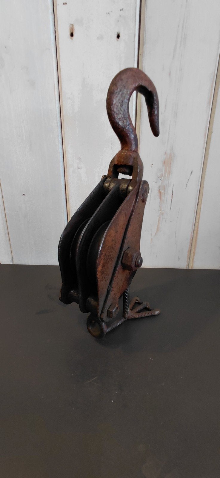 Metalen vogel gemaakt van oude katrol upcycling, Ophalen of Verzenden, Metaal
