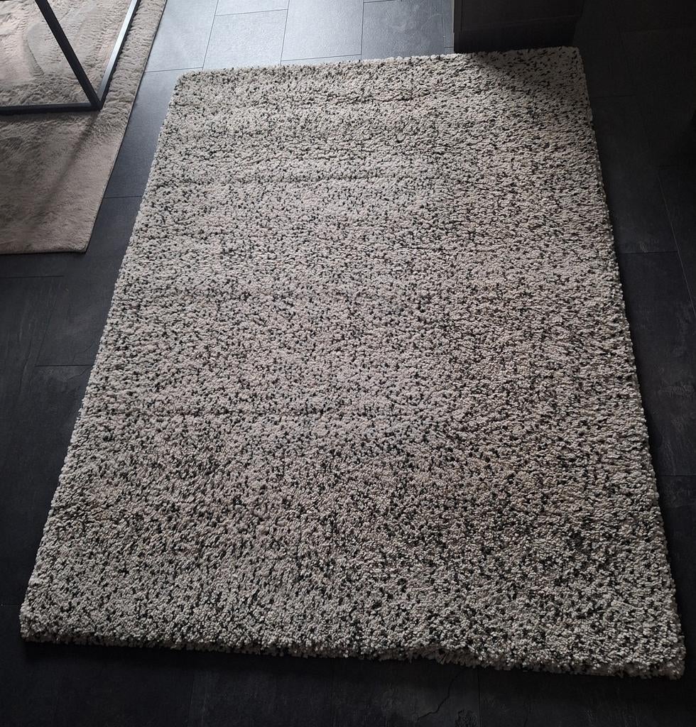 IKEA VINDUM Vloerkleed - creme/zwart, 133x180 cm, Huis en Inrichting, Stoffering | Tapijten en Kleden, Gebruikt, 100 tot 150 cm