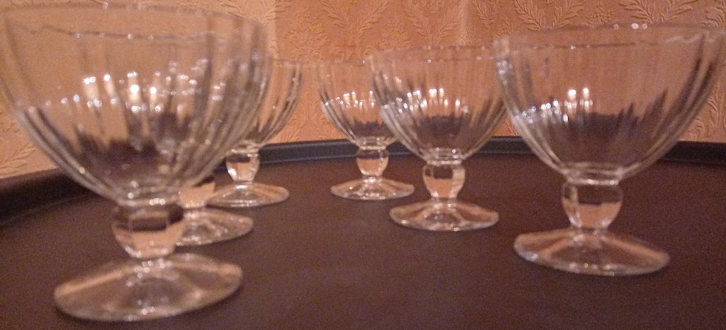 Set van 6 glazen ijscoupes nieuw(staat), Glas of Glazen, Nieuw, Ophalen of Verzenden, Glas