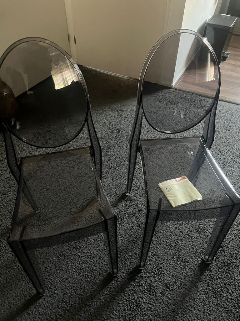 Set van 4 Kartell Louis Ghost stoelen - Zo goed als nieuw, Huis en Inrichting, Kunststof, Twee, Overige kleuren, Modern, Design, Transparant