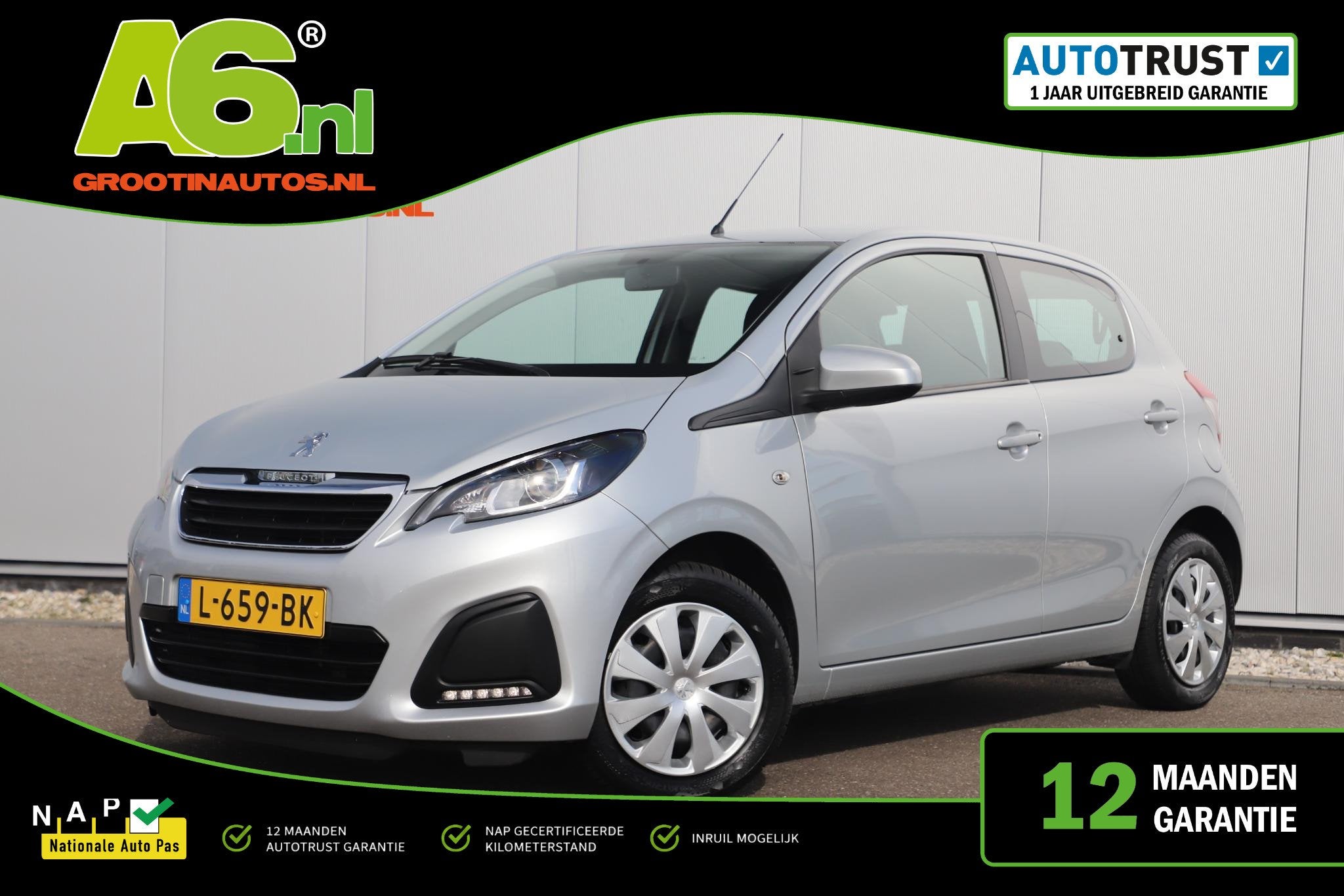 Peugeot 108 1.0 e-VTi Active NAP! All-season banden Airco Ra, Auto's, Peugeot, Voorwielaandrijving, Gebruikt, Euro 6, Met garantie (alle)