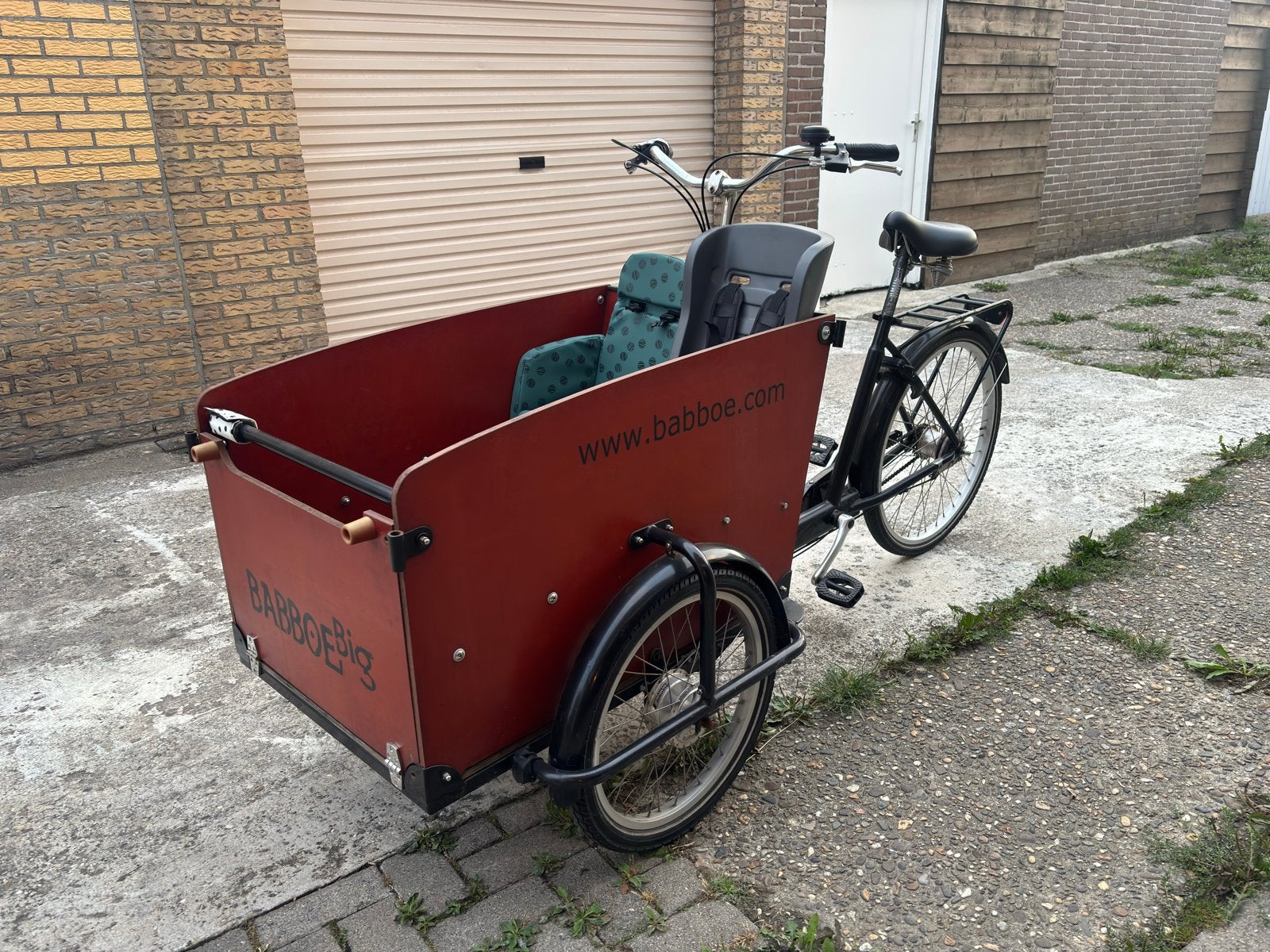 Bakfiets met accessoires, 7 versnellingen, 26/20 inch wielen, Gebruikt, Huif, 2 kinderen, Ophalen