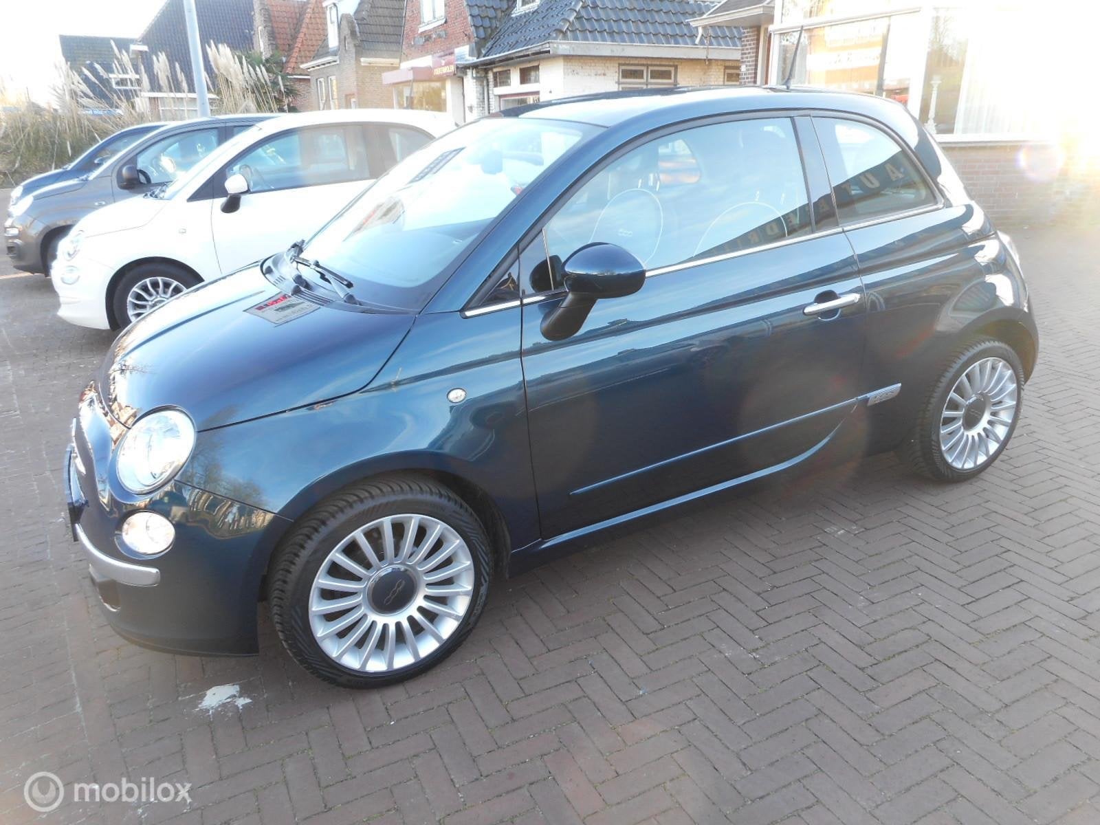 Fiat 500 1.2 Lounge PANODAK+LM-16+RESERVEWIEL+METALLIC, Gebruikt, 4 cilinders, 840 kg, Origineel Nederlands