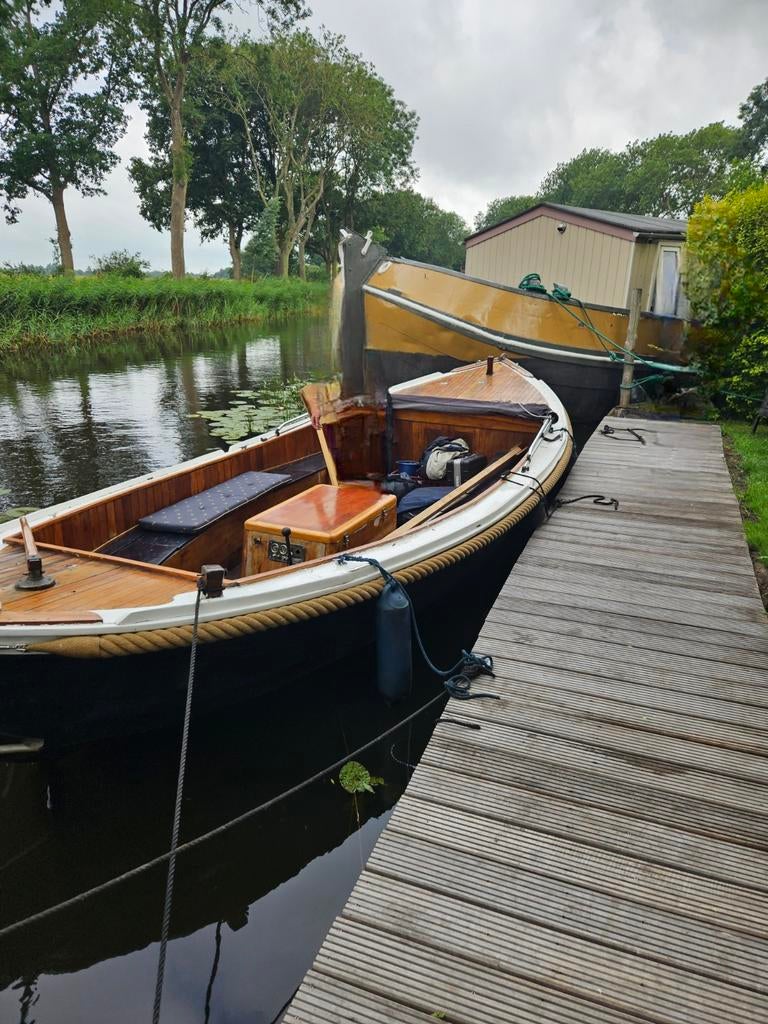 Overnaadse houten sloep met Albin dieselmotor, Watersport en Boten, Ophalen, 10 tot 30 pk, Binnenboordmotor, Diesel
