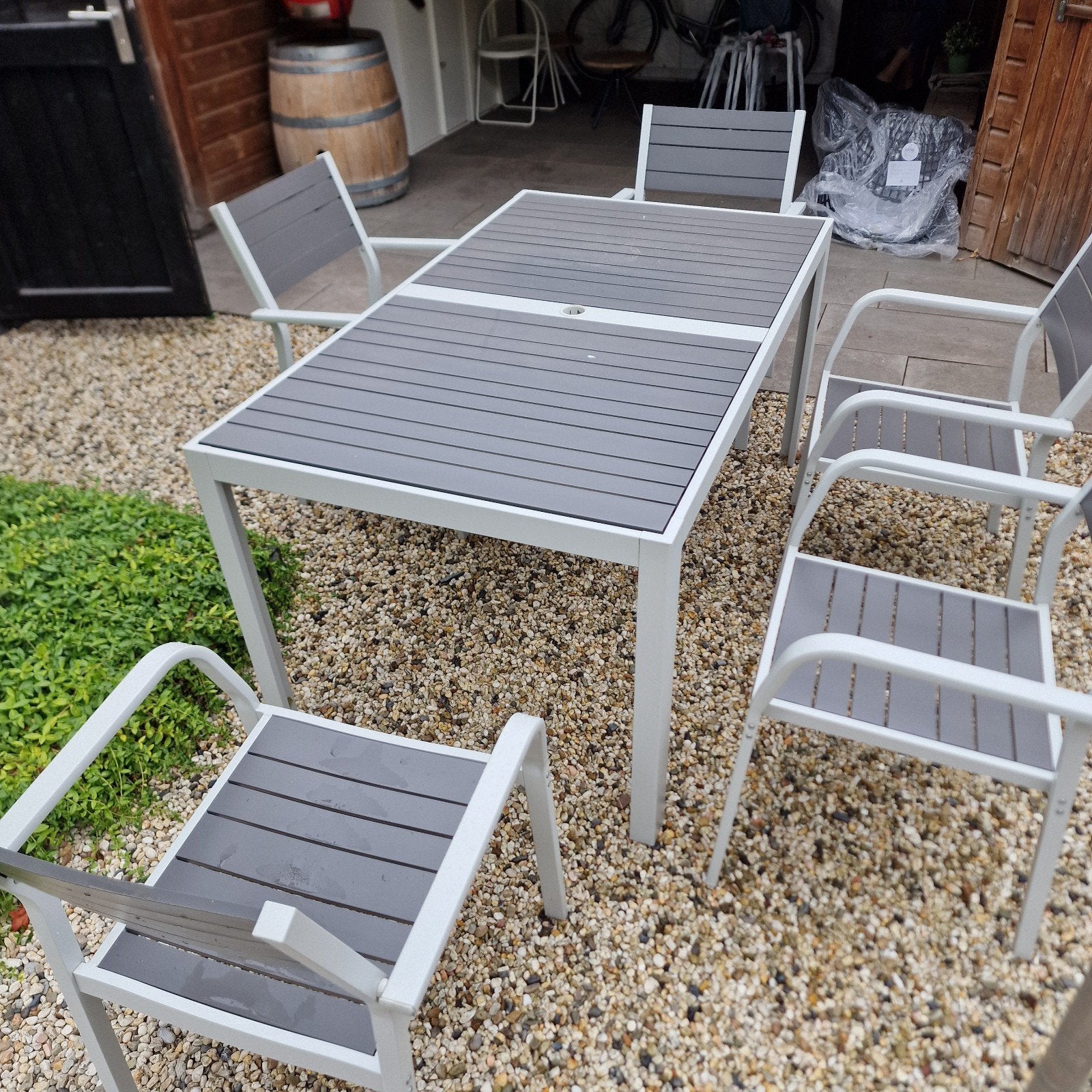 Ikea tuinset van 5, Tuin en Terras, Ophalen, 5 zitplaatsen, Gebruikt, Eettafel