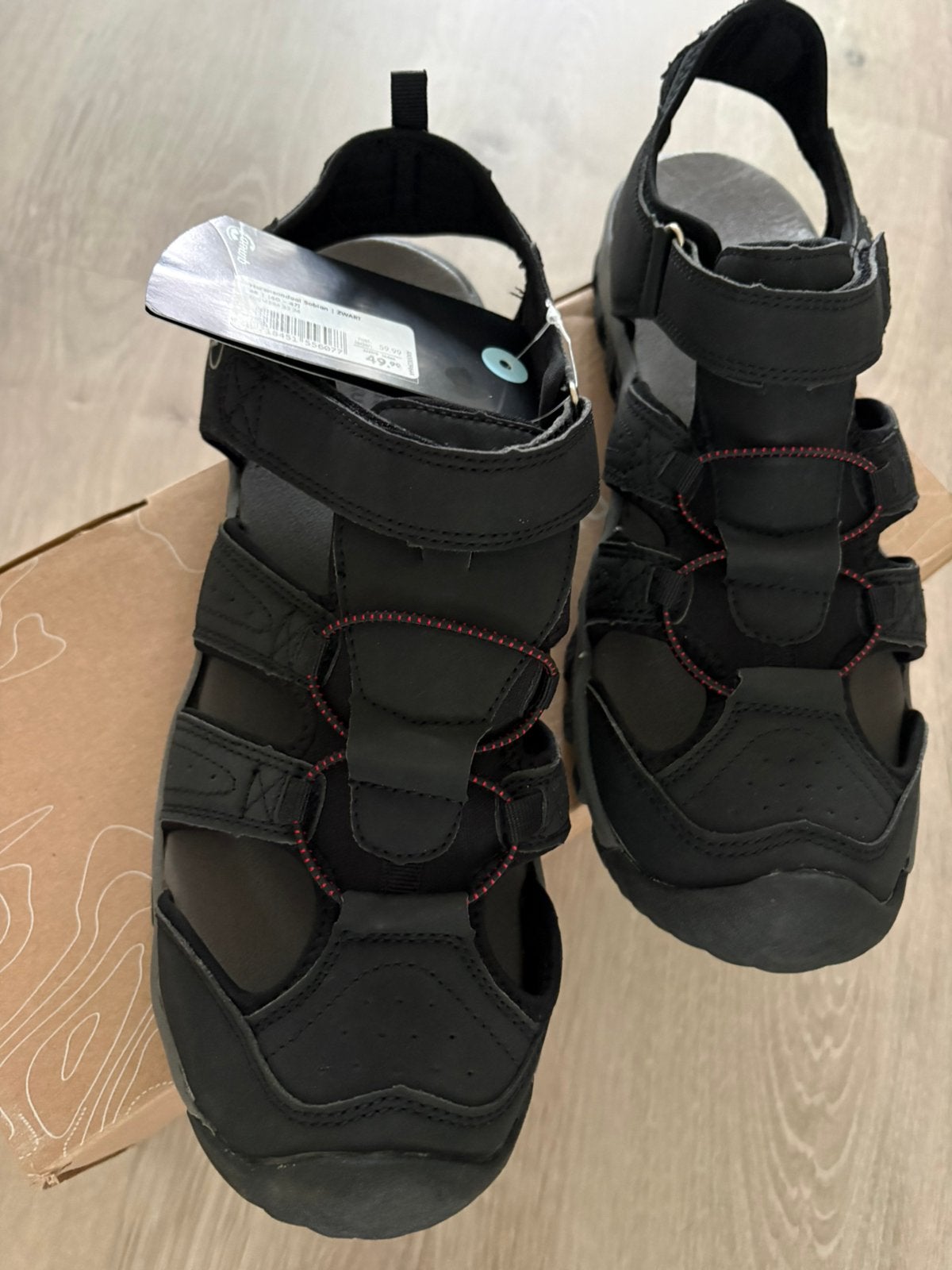 Human Nature herensandaal maat 45, Kleding | Heren, Schoenen, Sandalen, Zwart, Nieuw, Ophalen of Verzenden