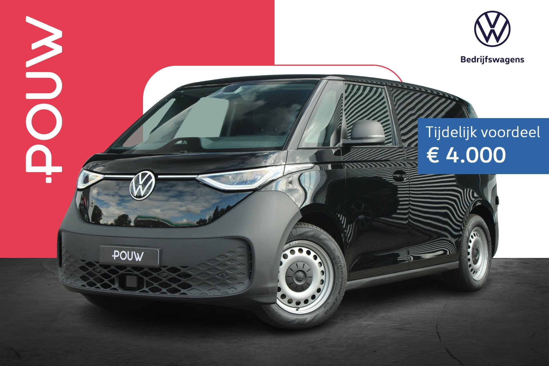 Volkswagen ID. Buzz Cargo 190pk Economy Limited Edition 59 k, Auto's, Automaat, Zwart, 190 pk, Volkswagen
