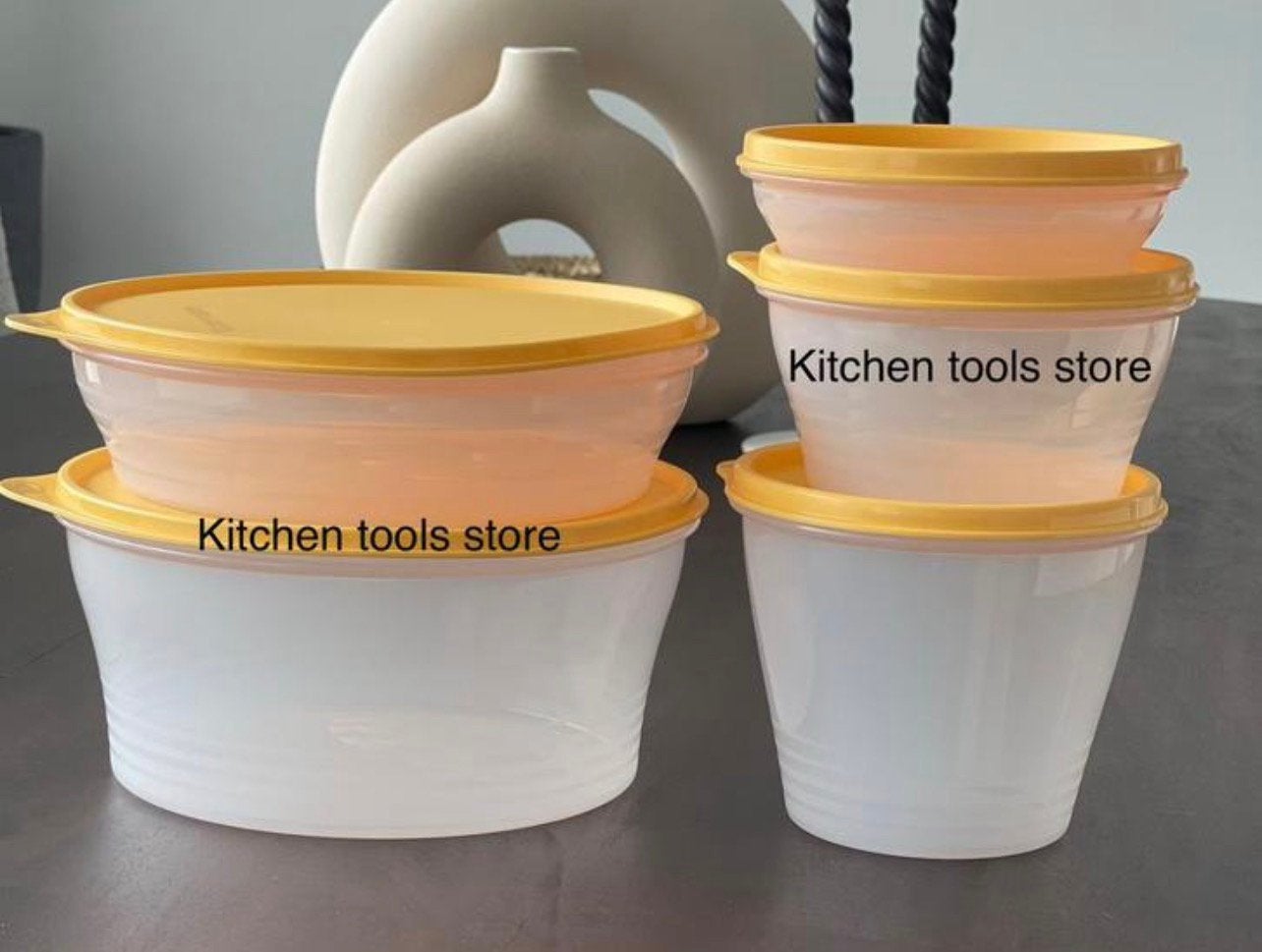 Tupperware classico kommen set ruimtekom koelkast bewaarbak, Geel, Nieuw, Ophalen of Verzenden, Met deksel
