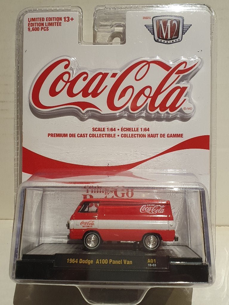 M2 Machines 1/64 1964 Dodge A100 Panel Van (Coca-Cola), Ophalen of Verzenden, Zo goed als nieuw, Auto