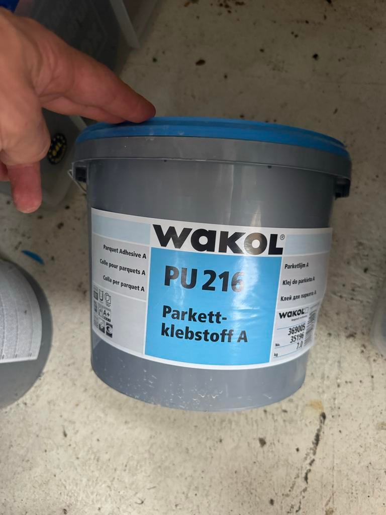 Wakol pu 216 parket lijm 3 potten, Ophalen, Nieuw