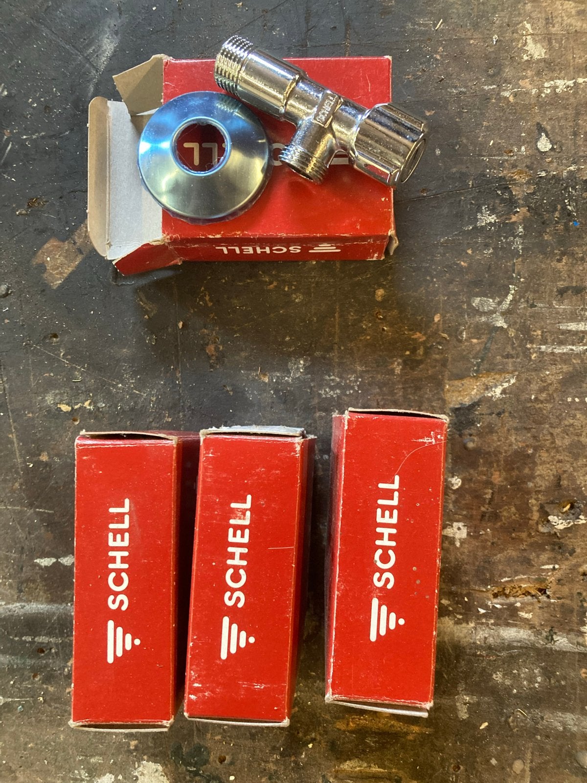 Schell hoekstopkraan met filter en rozet - Nieuw, Ophalen of Verzenden, Zo goed als nieuw, Chroom, Kraan