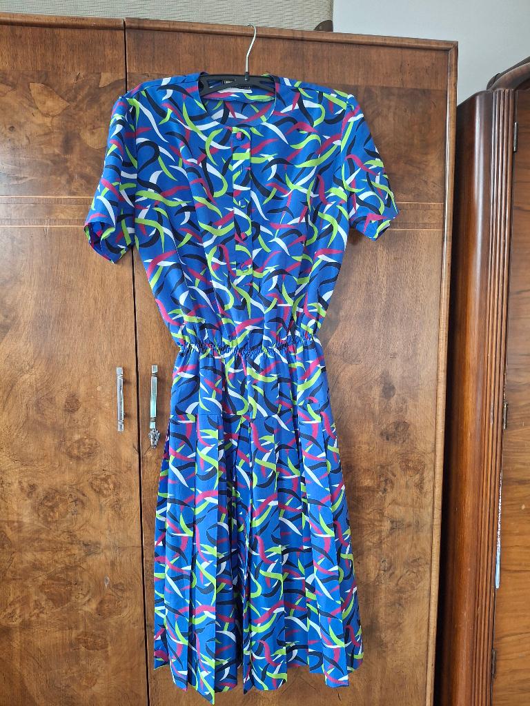 Vintage jaren 80 jurk maat xs/s, Kleding | Dames, Jurken, Ophalen of Verzenden, Zo goed als nieuw, Maat 34 (XS) of kleiner, Onder de knie