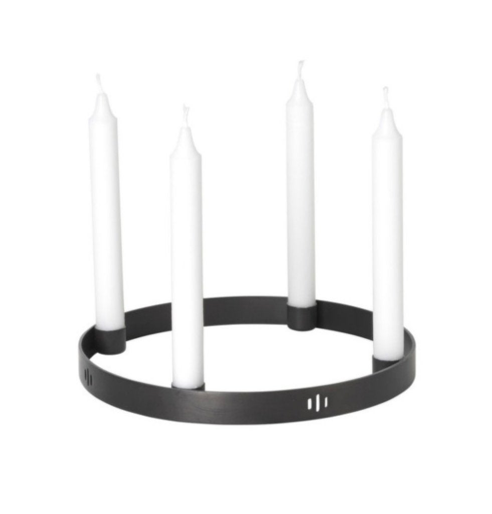 Ferm Living candle holder zwart brass nieuw twv € 69,00!, Overige materialen, Info@fermliving.nl, Nieuw, Ophalen of Verzenden