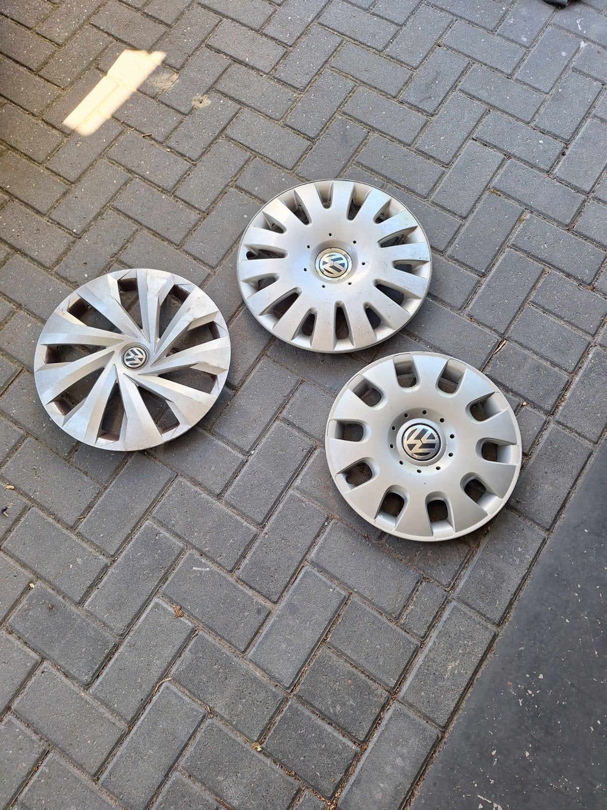 3x Volkswagen wieldoppen - 1x Opel wieldop Gebruikt, Auto diversen, Ophalen of Verzenden, Gebruikt