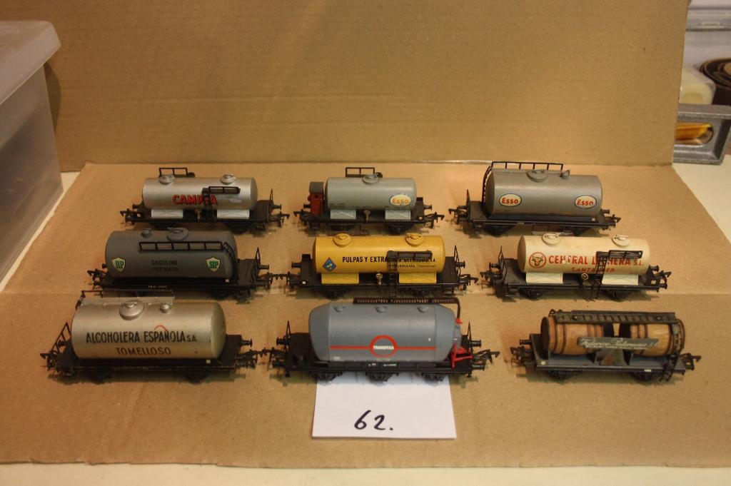 62)  9 diverse Electrotren ketelwagons met FLM-koppelingen, Overige merken, Gebruikt, Gelijkstroom of Wisselstroom, Wagon