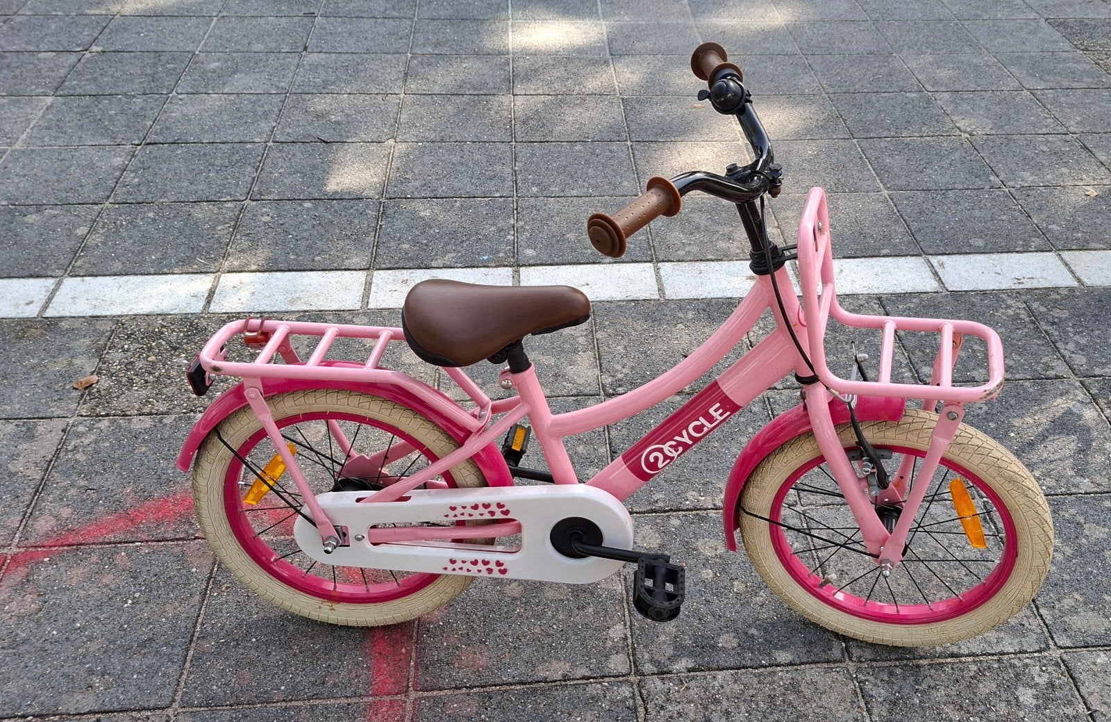 Roze meisjesfiets 16 inch, Ophalen, Gebruikt, 16 tot 20 inch, 2CYCLE