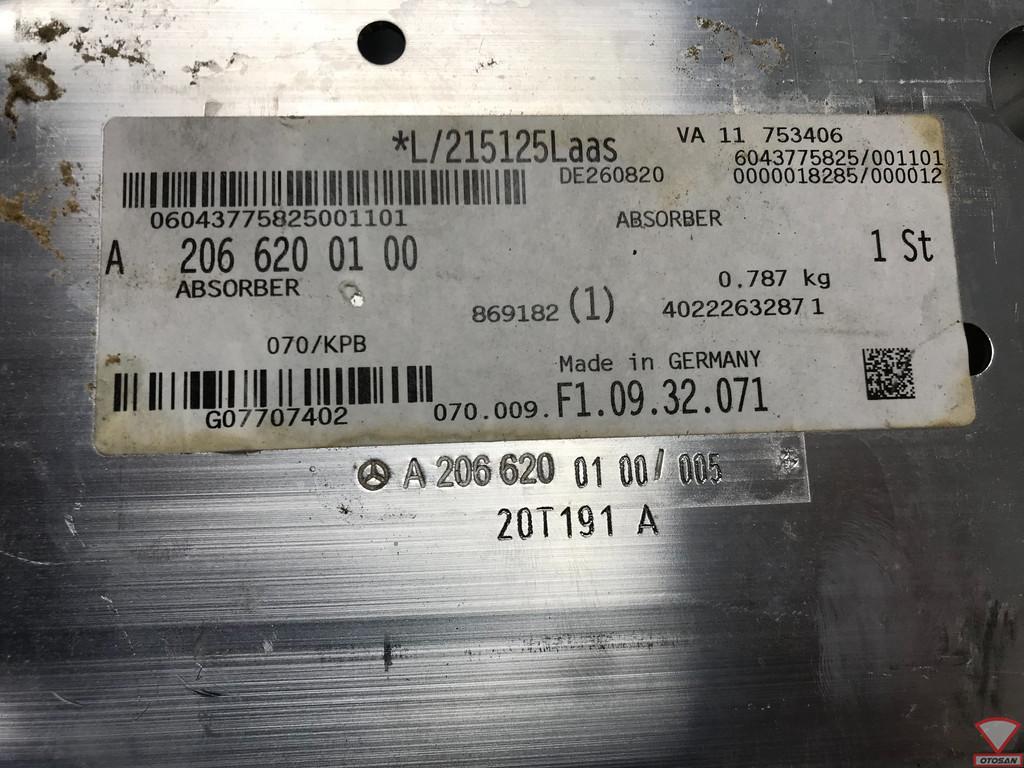MB C Klasse W206 Bumperbalk Absorber Links A2066200100, Auto-onderdelen, Gebruikt, Mercedes-Benz AG, Mercedes-Benz, Voor